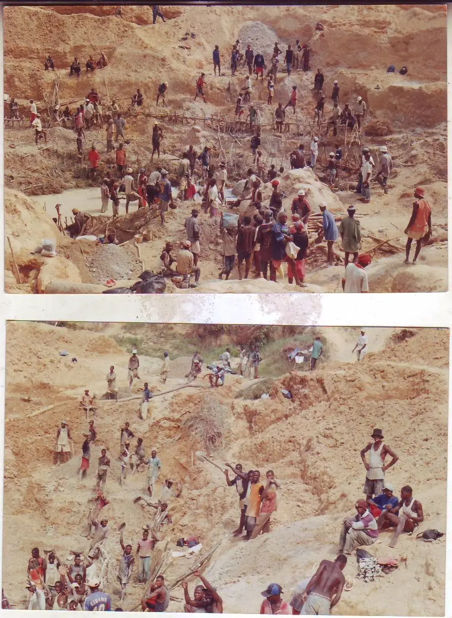 Artisanal gold mining sites in West Africa