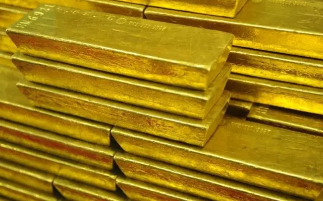 Pure gold bars packed ready for export