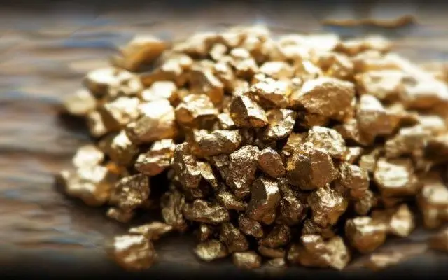 Semi-refined gold nuggets from artisanal mines
